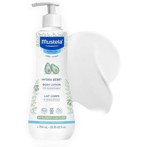 Mustela Hydra Bebe Body Lotion - Daily Moisturizing Baby Lotion with Natural Avocado, Jojoba & Sunflower Oil – Various Sizes