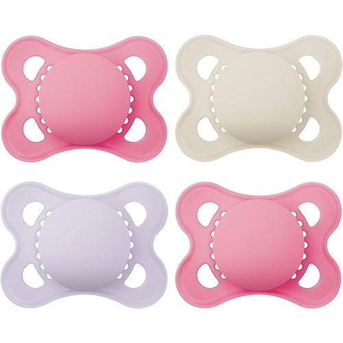 MAM Original Matte Baby Pacifier, 0-6 Months, 4 Count