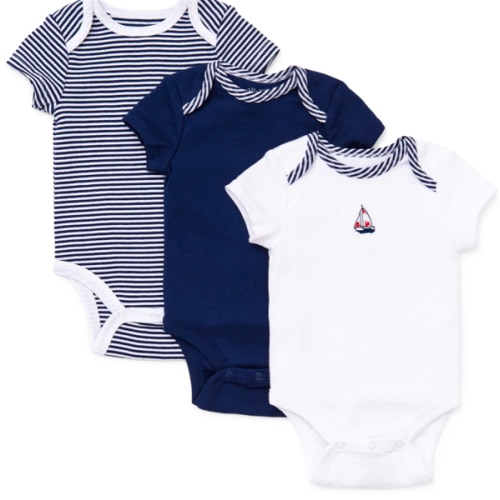 Sailboats 3-Pack Bodysuits Newborn