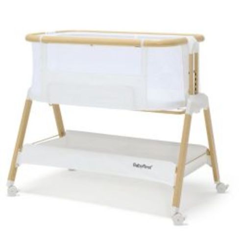 BabyRest Alfie Bedside Bassinet White/Natural
