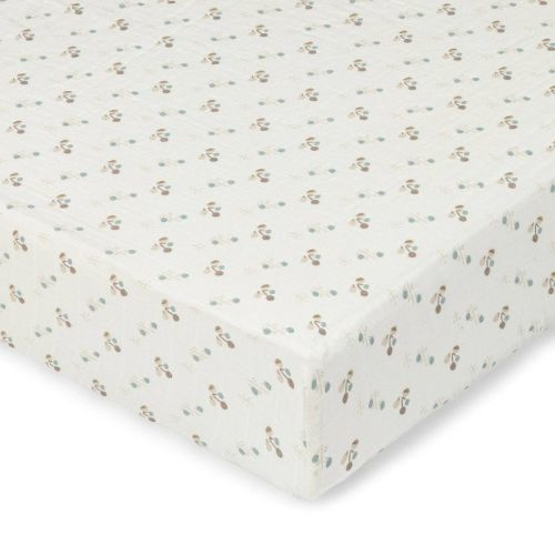 Crane Baby Organic Cotton Fitted Crib Sheet, Color: Avery Poppy