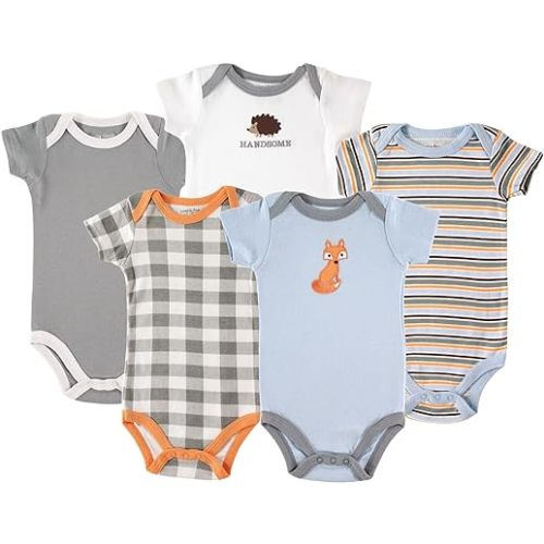 Luvable Friends Baby Girls' Cotton Bodysuits