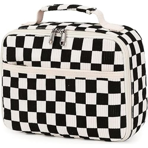 Bluboon Kids Girls Lunch Bag Insulated Lunch Box for school Corduroy Lunch Cooler Organizer School Kids Lunch Tote