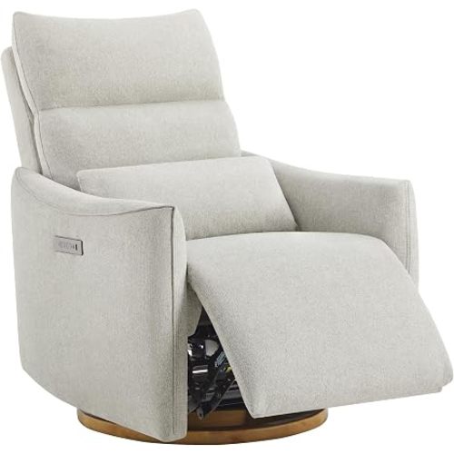 CHITA Power Swivel Glider Recliner Chair, Nursery Glider, Crockery Gray