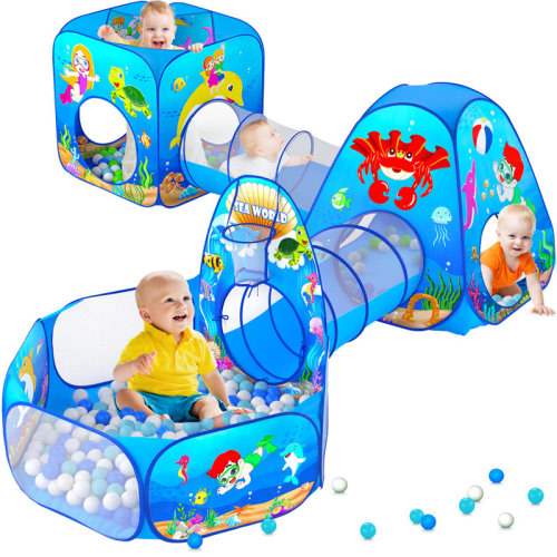 wilwolfer Kids 2'10" x 9'10" Indoor/Outdoor Polyester Pop-Up Play Tunnel with Carrying Bag & Reviews | Wayfair