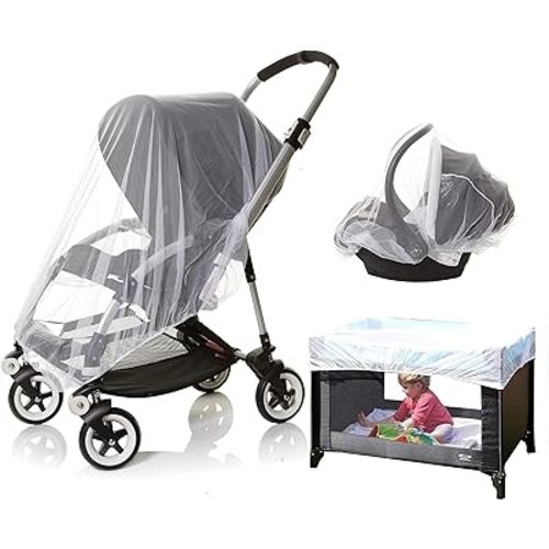 Dreambaby Travel System Baby Mosquito Net Protection Cover - for Pram, Pushchairs, Buggy, & Carry Cot - with Fine Soft & Elastic Mesh Netting - Model L275