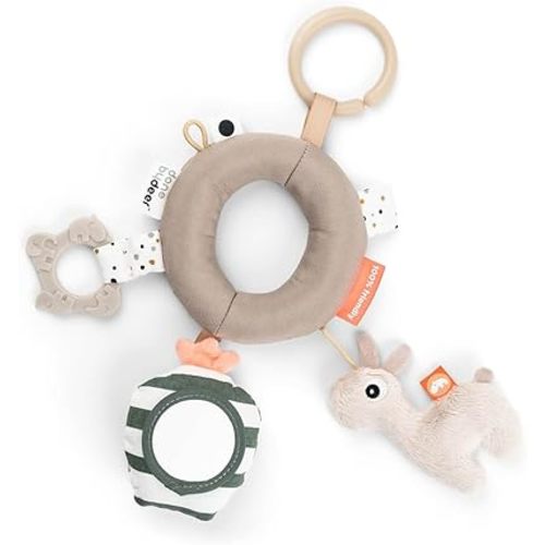 Done by Deer Baby Sensory Activity Ring – Lalee – Sand – Baby Sensory Toy with Teether, Rattle & Mirror – Easy to Grasp – 25 x 21 cm (9.8 x 8.3 in) – Ages 0+