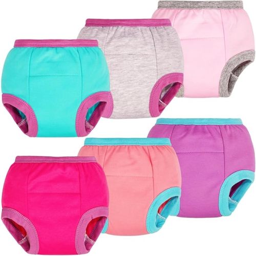 BIG ELEPHANT Toddler Training Pants, Soft Cotton Absorbent Training Underwear for Baby Boys & Girls