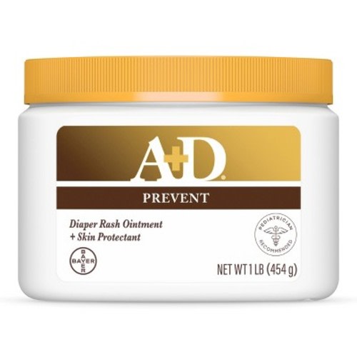 A+D Baby Diaper Rash Ointment, Baby Protectant with Vitamins A and D - 16oz