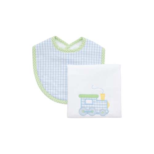 Train Basic Bib & Burp Boxed Set
