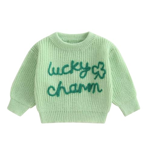 YINGISFITM Toddler Baby Girl Boy Easter Clothes Bunny Knit Sweater Shirt Oversized Warm Pullover Easter Sweater Spring Outfit