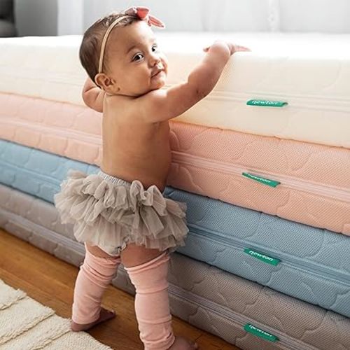 Newton Baby Crib Mattress - Infant & Toddler Mattress, Baby Bed Mattress for Crib, Dual-Layer, Safe, Breathable & Washable Crib Mattress, Removable Cover, Deluxe 5.5 inch-Thick Cushion, Pink