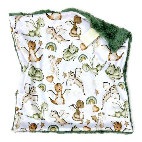 Baby Dragon Minky Lovey Blanket: Gothic Baby Nursery Decor