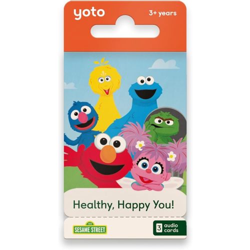 Yoto Sesame Street: Pack #1: Healthy Happy You - 3 Kids Audio Cards for Use with Player & Mini All-in-1 Audio Device, Screen-Free Listening with Fun Playtime, Bedtime & Travel Stories, Ages 3+