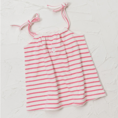 Terry Stripe Dress - Pink