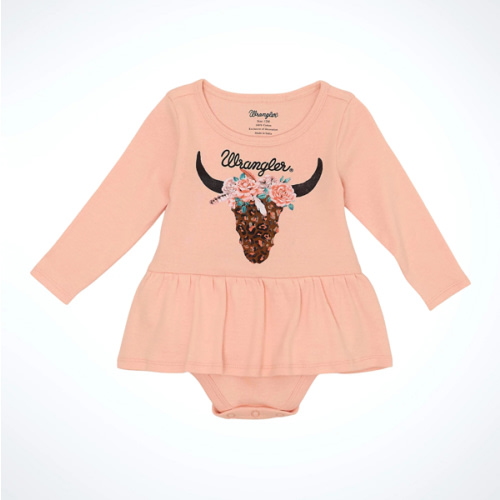 Baby Girl's Western Graphic Skirted Bodysuit