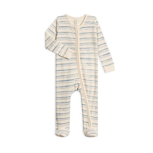 Colored Organics Baby Zip-Up Footed Sleeper with 2-Way Zipper - Newborn Organic Cotton Pajamas
