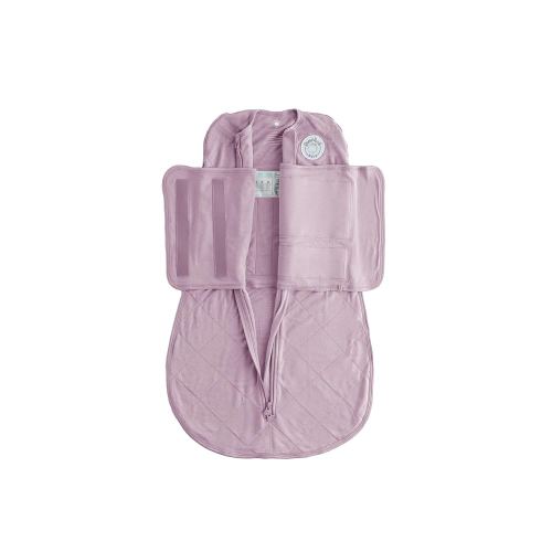 DREAMLAND BABY Bamboo Viscose Swaddle Sleep Sack (0-6 Months). Ultra Soft Swaddle Blanket w/Built in Band. 95% Viscose, 5% Spandex (Mauve)