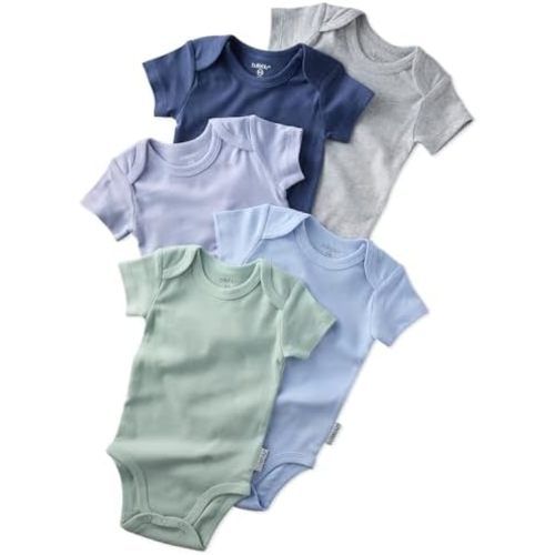 Avery 5-Pack Short Sleeve Bodysuits​ 100% Organic Cotton for Baby Boys​ & Girls