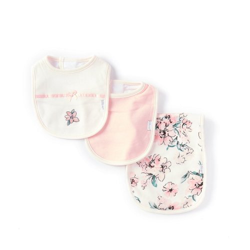 Little Me Baby Girls Dream Floral Bib & Burp Set