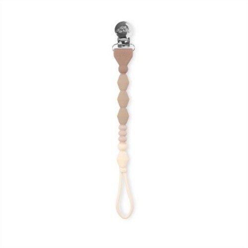 Itzy Ritzy Lux Silicone Pacifier Strap - Toast Ombre