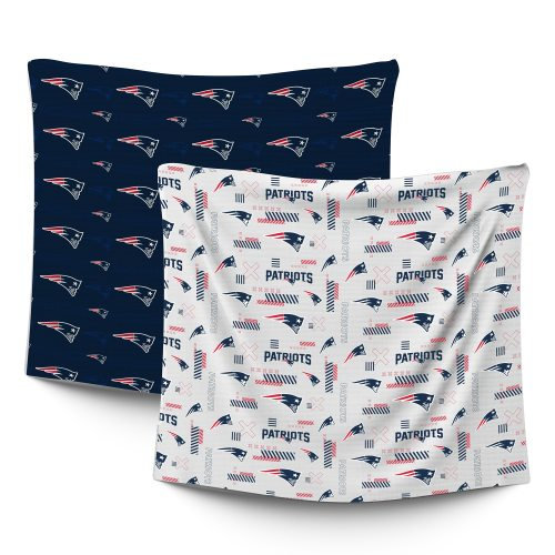 Infant New England Patriots Pegasus 47" x 47" Home & Away Two-Piece Muslin Blanket Set