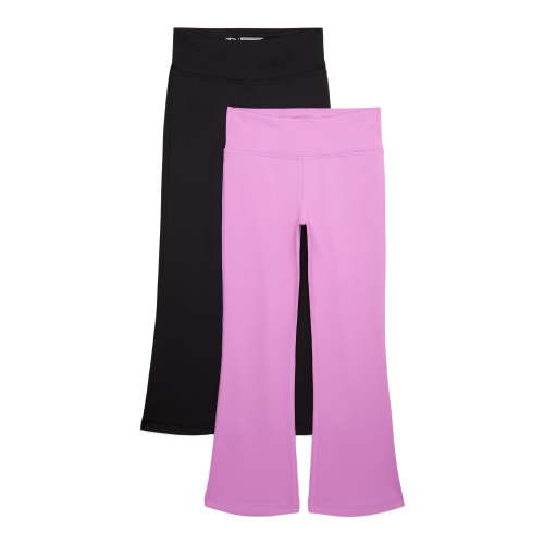 Athletic Works Girls Active Flare Leggings, 2-Pack, Sizes 4-18 & Plus