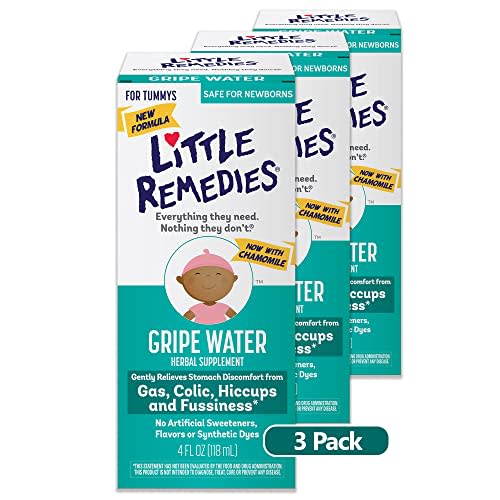 Little Remedies Gripe Water, Colic & Gas Relief, Safe for Newborns, 4 fl oz, 3 Pack