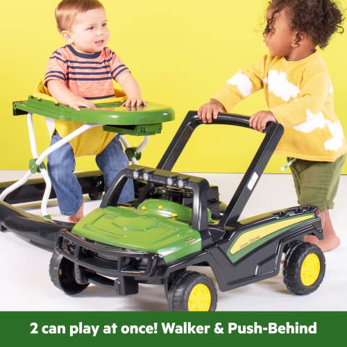 Free Shipping! Bright Starts John Deere Gator 4-in-1 Baby Walker with Removable Steering Wheel, Green