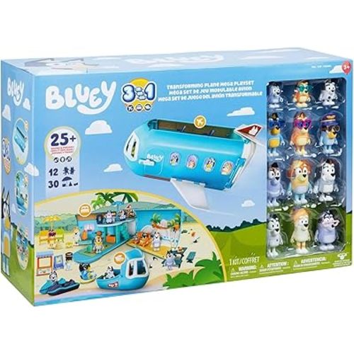 Bluey 3-in-1 Transforming Plane Ultimate Mega Set