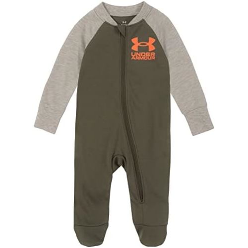 Under Armour Baby Boys' Coverall Footie, Zip-up Closure, Logo & Printed Designs