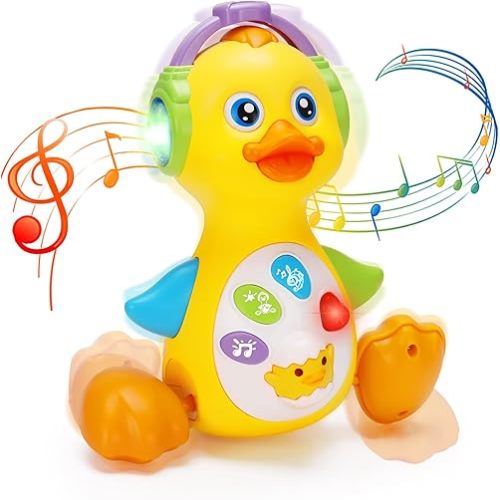 Baby Musical Duck Toy Dancing Crawling Tummy Time, Light Up Infant Toys 0-3-6 6-12 12-18 Months Birthday Gifts for 1 2 Year Old Boys Girls Baby Learning Development Toddler Toys Age 1-2