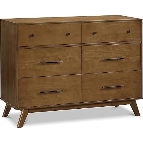 DaVinci Otto 6-Drawer Dresser in Walnut, GREENGUARD Gold Certified