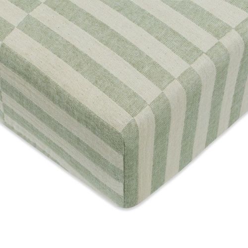 Babyletto Muslin Crib Sheet, GOTS Certified Organic Cotton - Moss Stripe