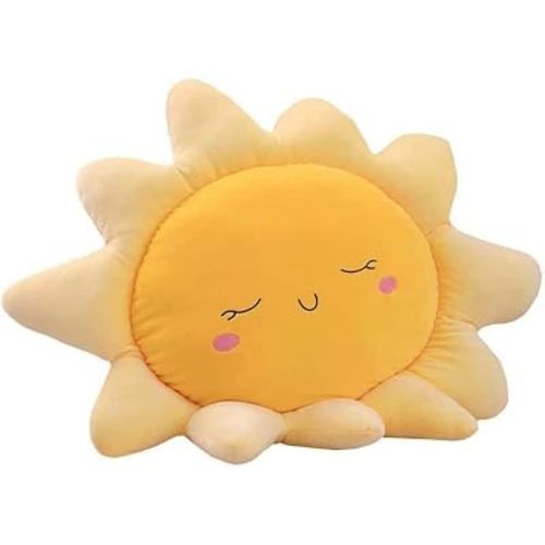 JOSON Sun Shaped Pillow Cute Sun seat Cushion Chair Cushion, Soft Plush Toy Pillow, Used for Home Decoration Children's and Girls' Birthday Gifts (23.7 inch Yellow)