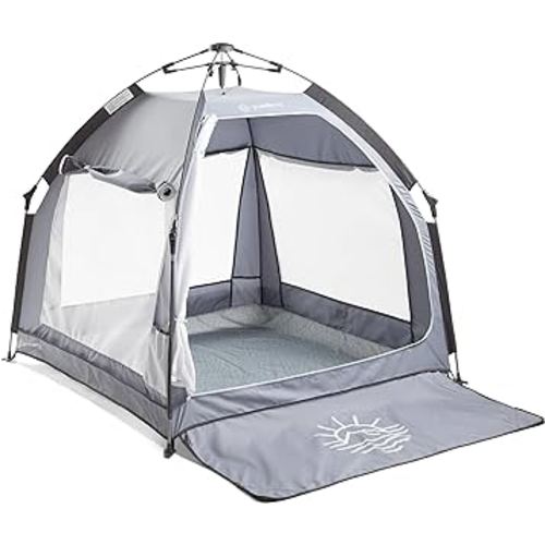 Baby Delight Go with Me Villa Portable Tent and Playard | Kids Tent and Playhouse | Indoor and Outdoor | Elephant Grey