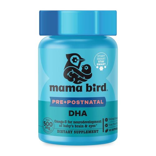 Pre+Postnatal DHA - Health Supplement with Omega-3 DHA & EPA - Fish Oil Supplement for Pregnant Women - Supports Fetal Brain & Eye Development - 60 Softgels