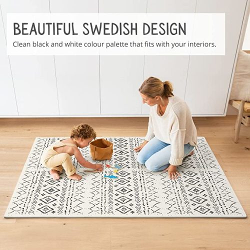 Lillefolk Baby Foam Play Mat - Baby Play Mat Floor Tiles for Kids Puzzle Piece Floor Mat - Foam Baby Mat for Floor Play Mats - Babies & Toddlers Non Toxic Play Mat for Baby Tummy Time Mat 6 ft x 4 ft - Standard size 4x6 ft (6 tiles) - Boho