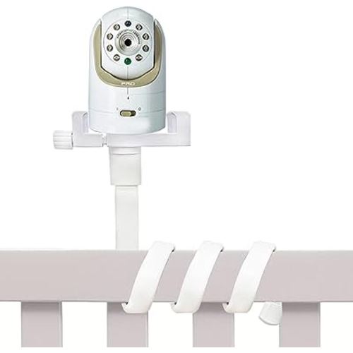 GUCHO Baby Monitor Mount for Crib, Universal Baby Monitor Holder Compatible for Infant Optics, Crib Camera Mount Stand with Clip