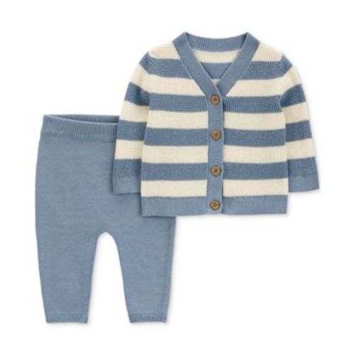 Baby Boys Striped Cardigan & Pants Set