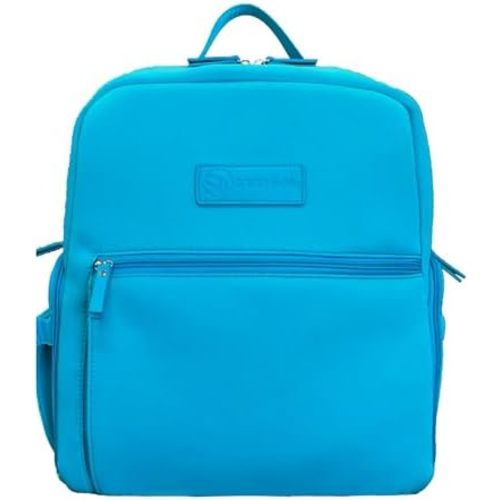 Sarah Wells Fiona Breast Pump Backpack - Neoprene, Machine Washable, Insulated Pockets, Pocket-In-Pocket System (Sky)