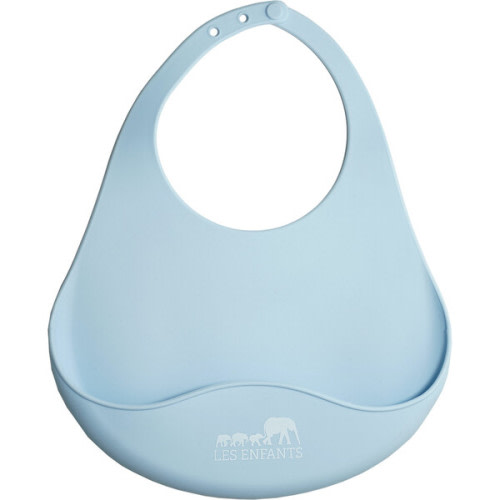 Silicone Lightweight Bib, Blue - Les Enfants | Maisonette