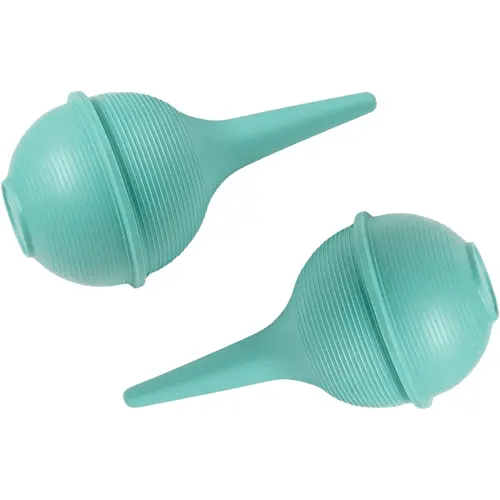 Comfort Axis Baby Nasal Aspirator and Ear Wax Bulb Syringe, Green, 3 Oz, Pack of 2