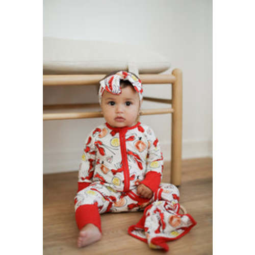 Zipper Baby Pajamas | Super Soft Viscose Bamboo | Crawfish Print | Free Shipping >$75 – Southern Slumber