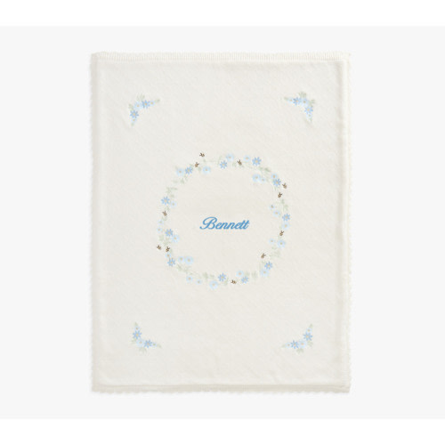 Bumblebee Garden Sherpa-Backed Knit Baby Blanket