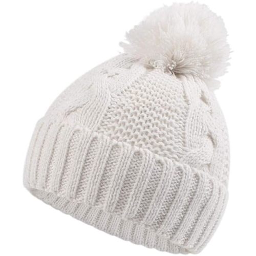 JANGANNSA Winter Knit Baby Hat Twist Warm Beanie for Boys Girls Infant Toddler Baby Beanie with Pompom