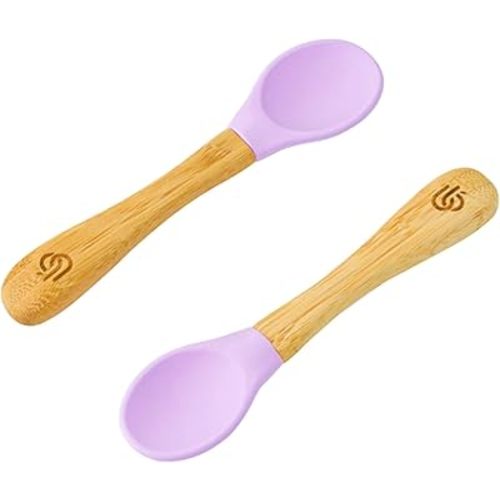 bamboo bamboo ® Baby Feeding Spoons with Soft Curved Silicone Tips for Toddlers and Infants