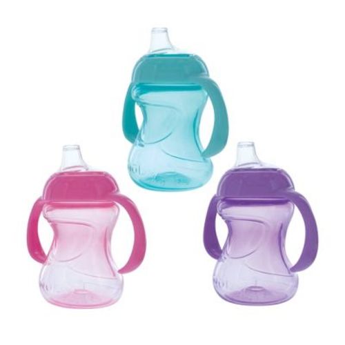 Nuby 5oz Mini Gripper 2 Handle Portable Drinkware - Girl - 3pk