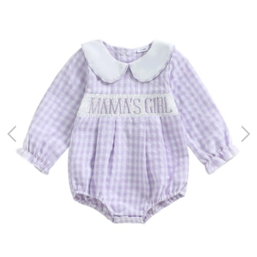 MAMA'S Girl Collar Romper - Hazel & Bo