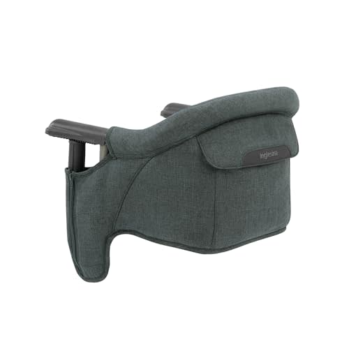 Inglesina Fast Table Chair, Charcoal Gray Melange - Portable Baby High Chair - for Babies & Toddlers up to 37 lbs - Fits Tables 0.8'' to 3.5'' Thick - Compact & Easy to Use - Travel Bag Included